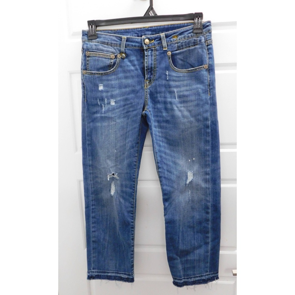 R13 MENS JEANS BOY RENTON BLUE SIZE 28 MADE IN ITALY